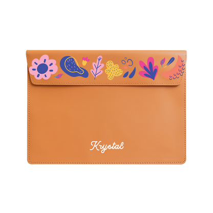 Vegan Leather Sleeve - Florals