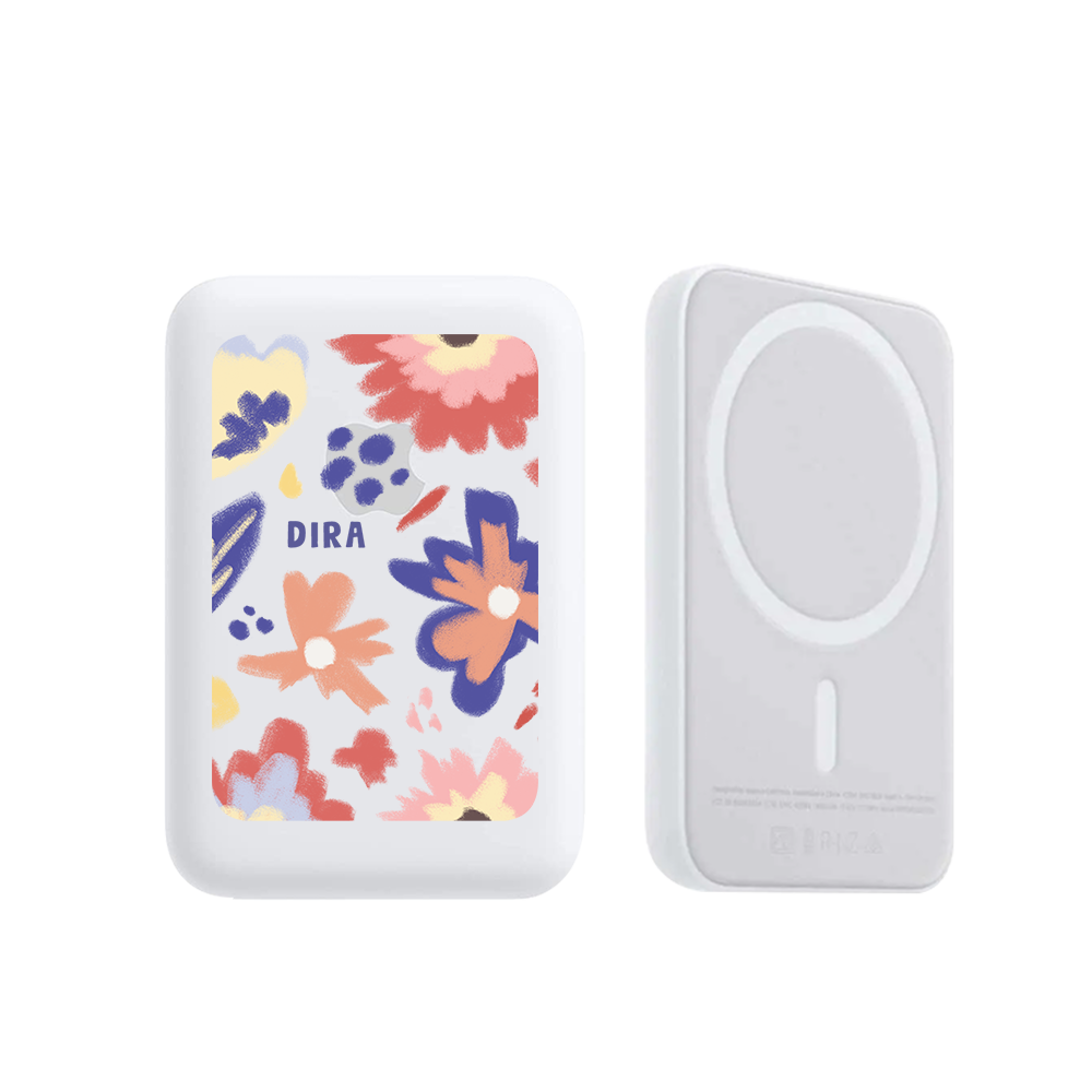 Magnetic Wireless Powerbank - Flower Lovers