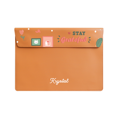 Vegan Leather Sleeve - Grateful