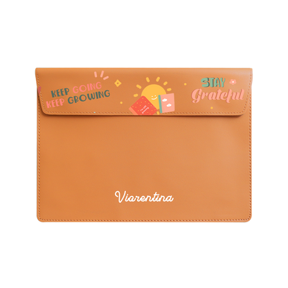 Vegan Leather Sleeve - Grow Grateful