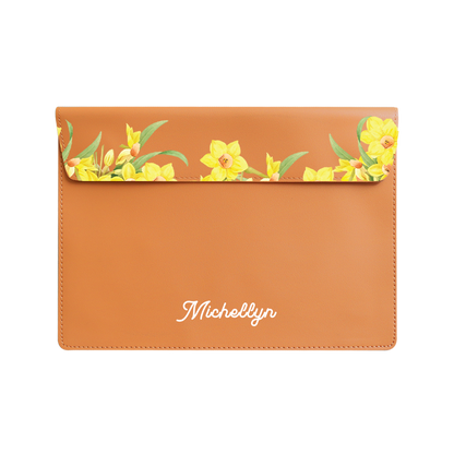 Vegan Leather Sleeve - March Daffodil