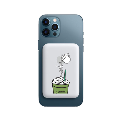 Magnetic Wireless Powerbank - Matcha Frappe