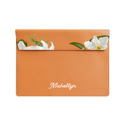 Vegan Leather Sleeve - May Lily of the Valley