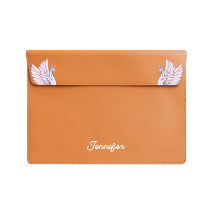 Vegan Leather Sleeve - Peacock