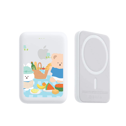 Magnetic Wireless Powerbank - Picnic Blue