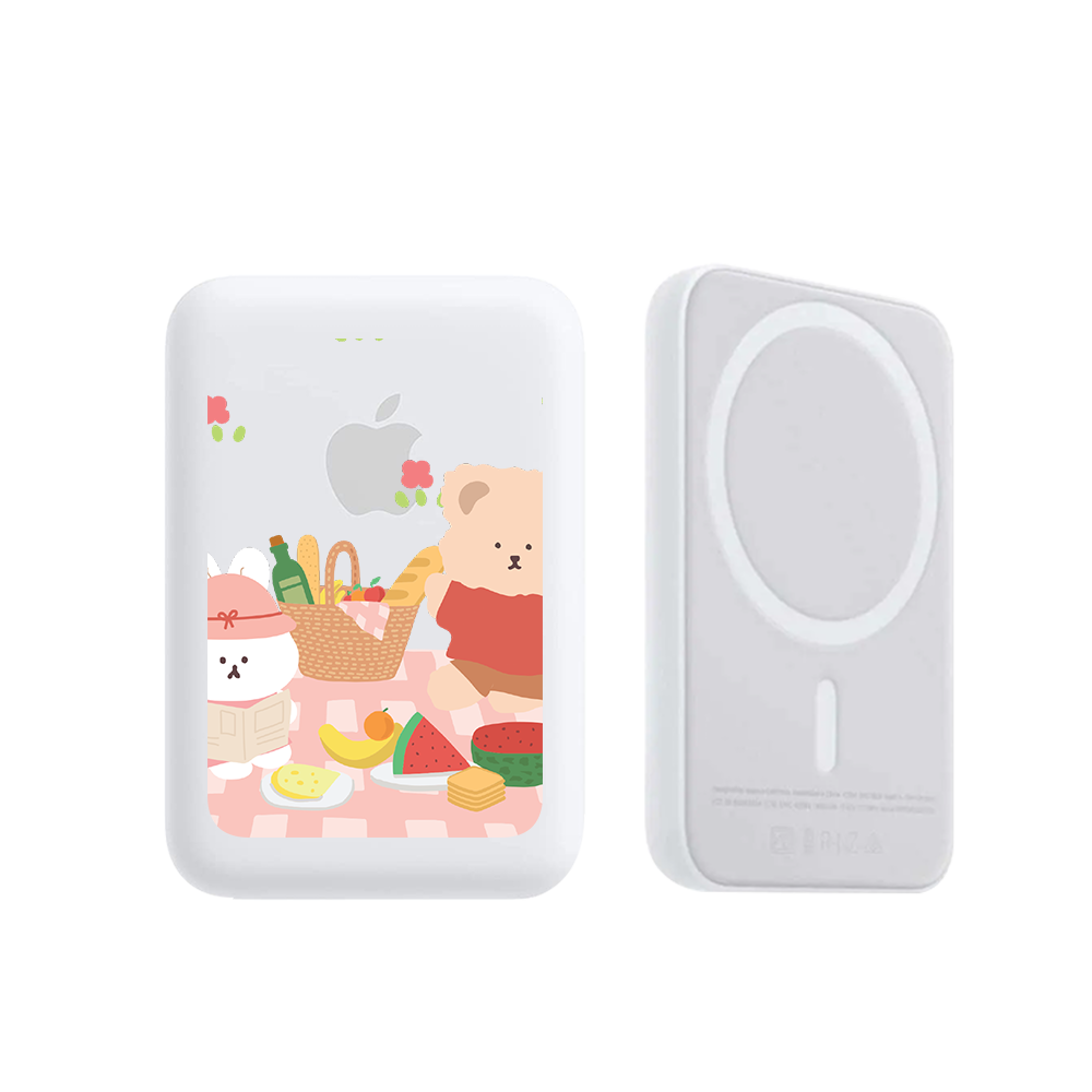 Magnetic Wireless Powerbank - Picnic Pink