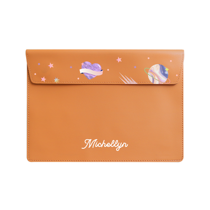 Vegan Leather Sleeve - Pink Planet