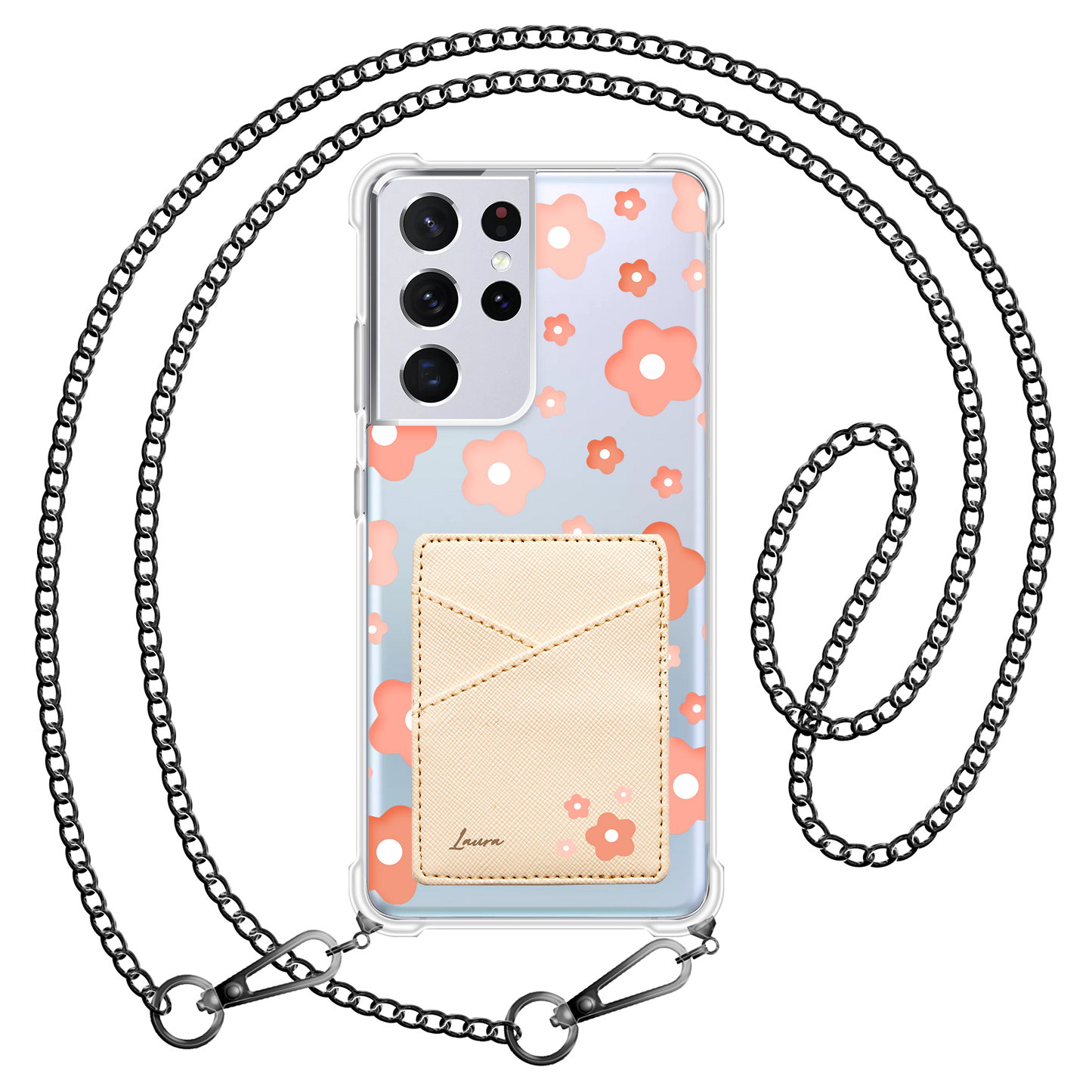 Android Phone Wallet Case - Pinky Blossom