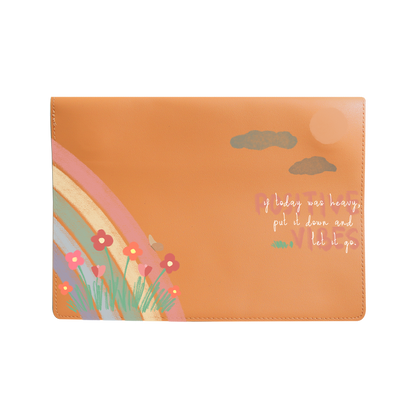 Vegan Leather Sleeve - Positive Vibes