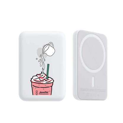 Magnetic Wireless Powerbank - Raspberry Frappe