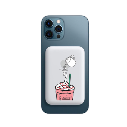 Magnetic Wireless Powerbank - Raspberry Frappe