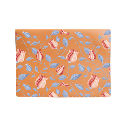 Vegan Leather Sleeve - Red Tulips