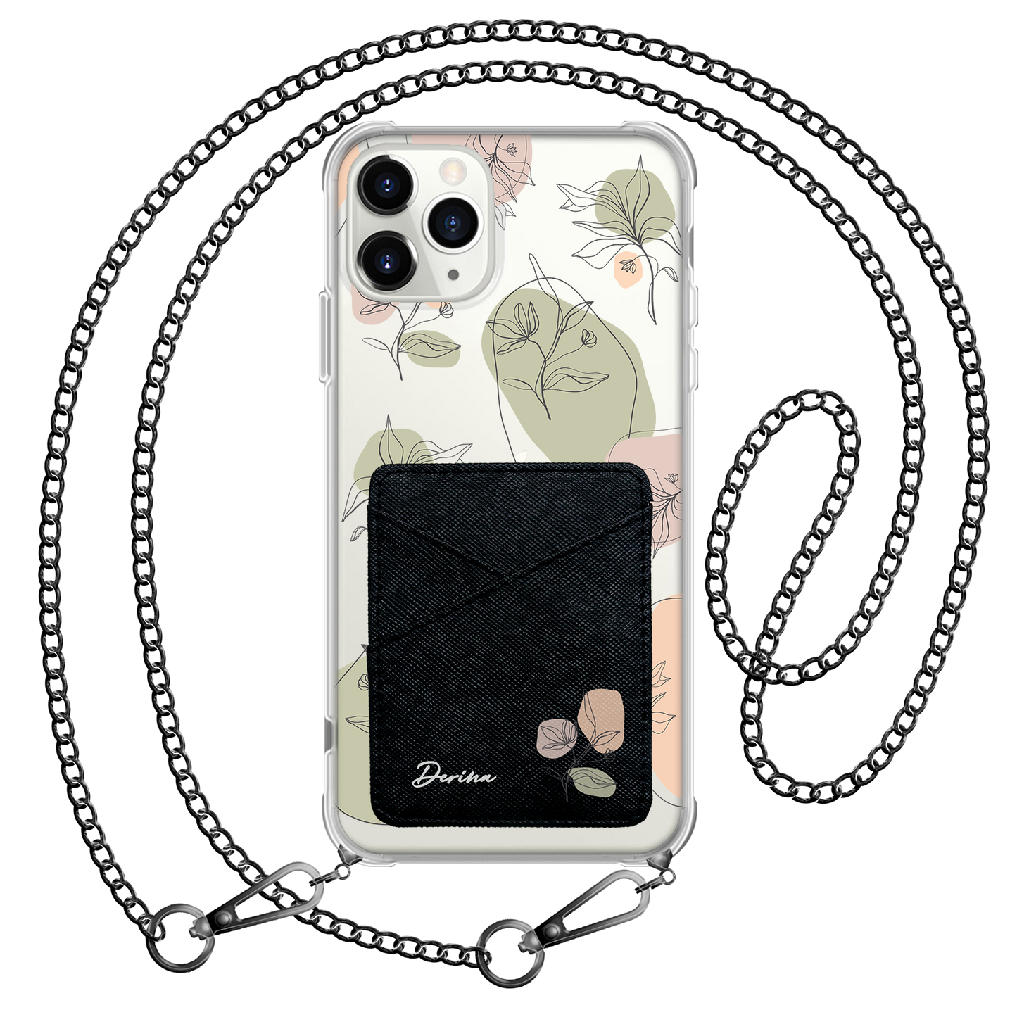 iPhone Phone Wallet Case - Sketchy Flower 2.0