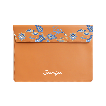 Vegan Leather Sleeve - Tiger & Floral