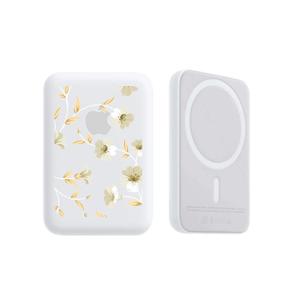 Magnetic Wireless Powerbank - White Magnolia