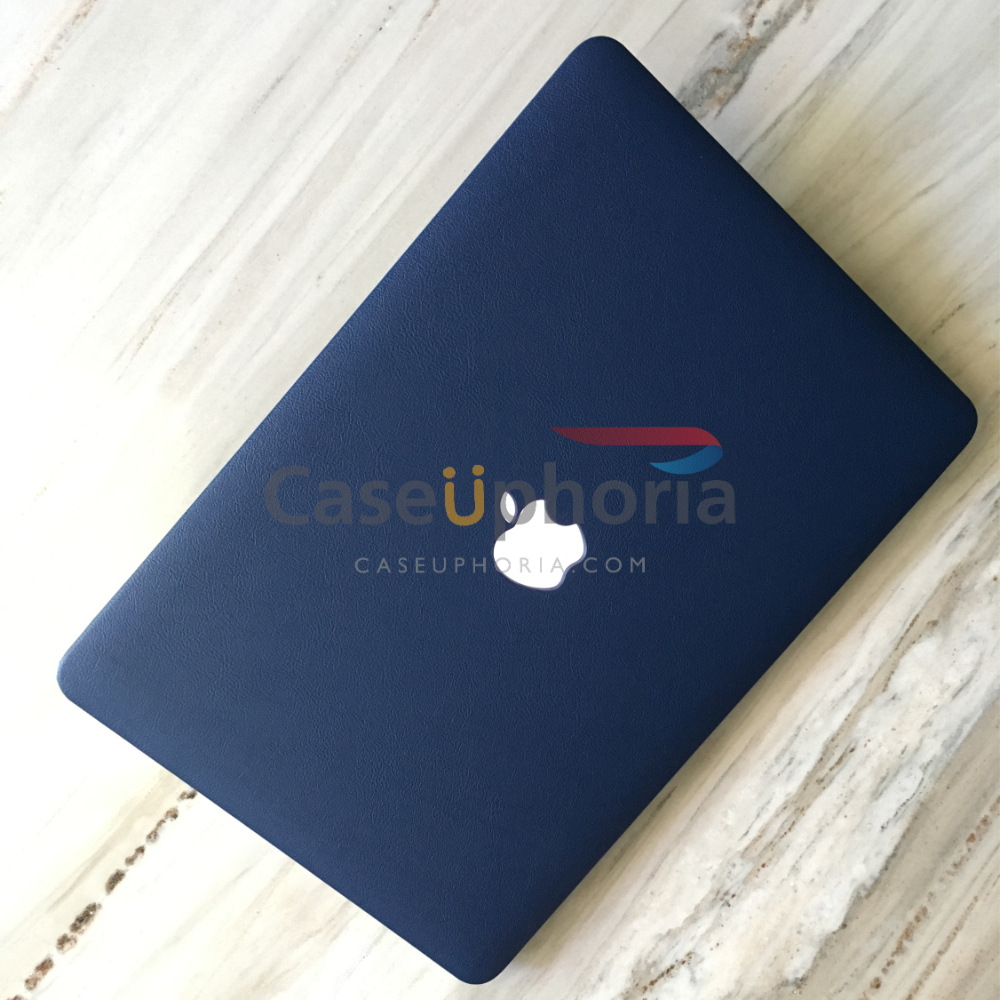 Leather MacBook Case - Oxford Blue